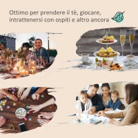 Outsunny Set da Giardino 8 Pezzi con Sedie, Ombrellone e Tavolo con Piano in Vetro(m-7)