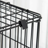 PawHut Cage pour petits animaux roulante 3 plates-formes démontables 3 rampes plateau inférieur amovible métal PP 81,2 x 52,7 x 114 cm noir(m-9)