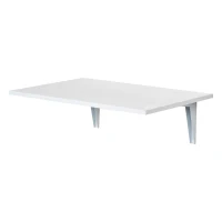 HOMCOM Mesa Plegable de Pared Mesa Abatible de Pared de Madera Ahorra Espacio para Cocina Comedor Dormitorio 60x40x20 cm Blanco(m-10)