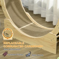 PawHut Cat Wheel with Brake, Scratching Pads - Oak Tone(m-7)