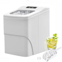 HOMCOM 12kg Countertop Ice Cube Machine, with Scoop - White(m-1)