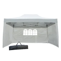 Outsunny Barnum Blanc Côtés Amovibles 4,5 x 3 x 3,2 m(m-2)