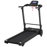 HOMCOM 2.5HP 14Km/h Manual Incline Electric Running Machine Motorized Treadmill Folding, MP3 & USB Player, 12 Preset Programs, 5 Speed Shortcut, w/ WIDE RUNNING BELT, LCD Display, Drink Holders(m-11)