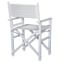 HOMCOM Regiestuhl Gartenstuhl Klappstuhl Stuhl Landhaussessel Sessel Weiß L56 x B46 x H88 cm(m-4)