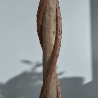 Outsunny 2er-Set Künstlicher Lorbeerbaum, 120 cm, Kunstpflanzen im Zementtopf, Kunststoff-Pflanzen für drinnen und draußen, Grün(m-9)