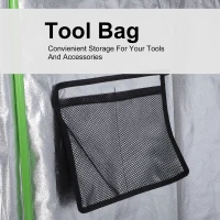 Outsunny Grow Tent Reflective Mylar Hydroponic with Adjustable Vents and Floor Tray for Indoor Plant Growing, 80 x 80 x 160 cm (31.5" x 31.5" x 63")(m-6)