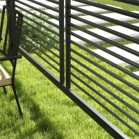 Outsunny 3 x 2.8m Metal Pergola, with Retractable Fabric Roof - Grey(m-8)