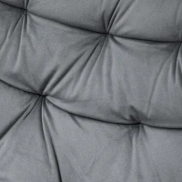 Vinsetto Home Office Chair Velvet Ergonomic Computer Chair Comfy Desk Chair with Adjustable Height, Arm and Back Support, Dark Grey(m-8)