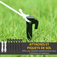 HOMCOM Bonhomme de neige gonflable avec pancarte 3 LED polyester imperméable hauteur 213 cm blanc(m-7)