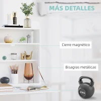 HOMCOM Escritorio Plegable de Pared Moderno Mesa Flotante Multifuncional con Estantes de Almacenamiento 64x20x60 cm Blanco(m-6)