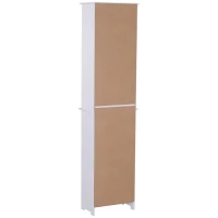 HOMCOM Armario de Baño Gabinete Consola Mueble Aparador Organizador de Almacenaje Multiusos de Cocina Comedor Salón Estantes Ajustables con Puertas 40x23x60cm(m-4)