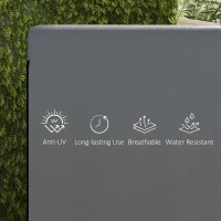 Outsunny Patio 3 Seater Swing Chair Bench Cover Outdoor Garden Furniture Rain Protection Cover Protector Waterproof Anti-UV, 215L x 155W x 150Hcm, Dark Grey(m-4)