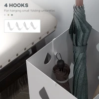 HOMCOM Six-Umbrella Steel Holder Stand - White(m-6)