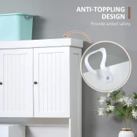 HOMCOM 180cm Freestanding Kitchen Cabinet, Modern Storage Cupboard with Open Countertop, Drawer and 6 Doors, White(m-7)