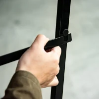 HOMCOM Arbeits Bock, Sägepferd, Unterstellbock, Klappbar, Rutschfest, Stahl, Orange, Schwarz, 99,5 x 50 x 78 cm, Belastbarkeit 125 kg(m-11)