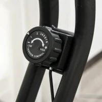 HOMCOM Bicicleta Estática Plegable Bicicleta Magnética Xbike con Resistencia Ajustable Pulsómetro Pantalla LCD Sillín Cómodo Acero(m-9)