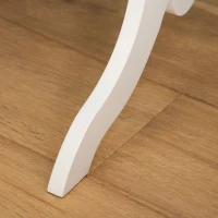HOMCOM Miroir à Pied Ovale Style Shabby Chic Inclinaison réglable dim. 48L x 46l x 147H cm MDF Blanc(m-9)