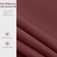 Outsunny Store banne Manuel rétractable Angle Réglable Aluminium Polyester imperméabilisé 3,5 x 2,5 m rouge(m-4)