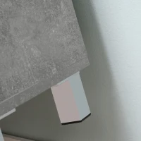 kleankin Meuble salle de bain meuble sous vasque sur pied placard 2 portes avec 2 étagères 60 x 30 x 68 cm gris blanc(m-8)