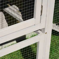 PawHut Clapier cage à lapins rongeurs clapier nain 2 étages toit bitumé intégral tiroir déjection bois massif pin pré-huilé(m-9)