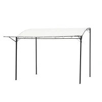 Outsunny Gazebo Pergola da Giardino con Copertura in Tessuto Anti UV e Acciaio, 3x2.5m, Beige(m-10)