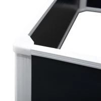 Outsunny Hochbeet, Pflanzkasten, mit Drainagefunktion, Schutz vor Schädlingen, Kunststoff, grau, 120 x 90 x 30 cm(m-9)