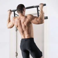 SPORTNOW Pull-Up Bar, No-Drilling Chin-Up Bar, Push-Up Stand with Resistance Bands, Padded Handles for Home Gym Exercise(m-10)