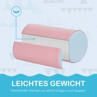 HOMCOM Softbausteine, 5er-Set Schaumstoff-Bausteine für Kinder im Alter von 1-3 Jahren, Kunstleder, Mehrfarbig(m-4)