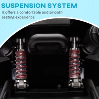 HOMCOM McLaren Licensed 12V Quad Bike, with Music, Headlights, MP3 Slot, Suspension Wheels, for Ages 3-8 Years - Black(m-6)