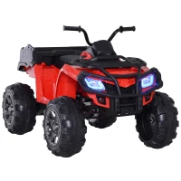 HOMCOM Mini Quad Elettrico per Bambini per Esperienza di Guida Realistica 12V Velocità Massima 6km/h Lettore Musica MP3 Luci e Fanali, 120x79x78.5cm(m-10)