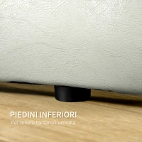 HOMCOM Testiera Letto Matrimoniale in PU, Imbottita e Trapuntata a Bottoni, 160x120cm(m-7)