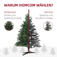 HOMCOM Weihnachtsbaum, Nordmanntanne, naturgetreu, breit & üppig, 150 x Φ100 cm, Grün(m-5)