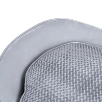 PawHut Canapé Chien Chat sur Pied Style Moderne Coussin d'assise Amovible Lavable Grand Confort 78,5 x 57 x 35,5 cm Gris(m-8)