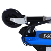 HOMCOM Patinete Eléctrico Plegable para Niños y Adolescentes de +7 Años con Manillar Ajustable en Altura 78x37x87-95 cm Azul(m-8)