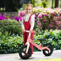 AIYAPLAY Balance Bike with Adjustable Seat and Handlebar, PU Wheels, No Pedal, for Ages 30-60 Months -Pink(m-2)