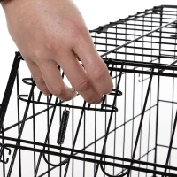Pawhut Trapeze Collapsible Dog Pet Travel Box Cage Removable Tray 77 x 47 x 55cm(m-9)