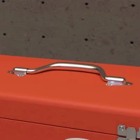 DURHAND Caisse boite à outils en acier avec 3 tiroirs coulissants et 1 plateaux, Poignée de transport, verrouillable, rouge(m-9)