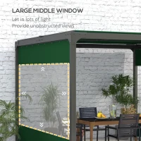 Outsunny Set of Two 3 x 2m Replacement Pergola Panels - Green(m-5)