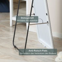 HOMCOM Standspiegel Wandspiegel Ganzkörperspiegel, Aluminium, 45 cm x 37 cm x 158,5 cm, Silber(m-6)
