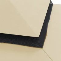 Outsunny Tettuccio di Ricambio per Gazebo da Giardino 3x3m con Tetto a 2 Livelli in Poliestere Beige(m-9)