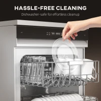 HOMCOM 23L 800W Microwave Oven, Digital Solo Microwave with 10 Power Levels, Automatic Defrost, 8 Auto Cook Menus, 60 Minutes Timer, Clock, Easy Clean, Small Black Microwave(m-8)