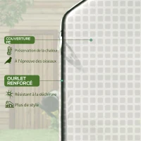 Outsunny Bâche de remplacement pour serre de jardin 140 x 143 x 190 cm avec fenêtre et porte à fermeture éclair anti-UV(m-4)