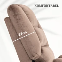 HOMCOM Aufstehsessel mit Massagefunktion, 90x93x110cm, Braun(m-7)