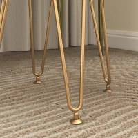 HOMCOM 5L Velvet-Feel Storage Ottoman - Green(m-8)