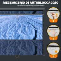 HOMCOM Schermo per Proiettore 84" Formato 4:3, Angolo di 160° e Montaggio a Soffitto o Parete(m-8)