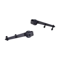 HOMCOM Gleitschienen-Bausatz für Schiebetüren, Metall, 2 m, max. 100 kg Belastbarkeit, Braun(m-9)