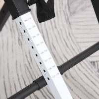 HOMCOM Table d'inversion de musculation pliable ceinture de sécurité réglable angle inversé ajustable 3 niveaux acier rouge noir(m-7)