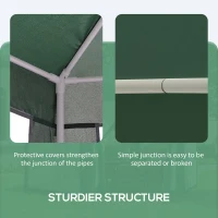 Outsunny 4M Hexagon Gazebo, Netting Party Tent, Patio Canopy Outdoor Event Shelter for Activities, Shade Resistant, Green(m-5)