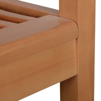 Outsunny Gartenbank 2-Sitzer Sitzbank aus Holz Parkbank bis 200 kg Bank Terrassenbank mit Rückenlehnen Gartenmöbel Pappelholz Gelb 126,8 x 62 x 91,3 cm(m-9)