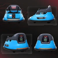 HOMCOM Elektro-Scooter für Kinder, 3 km/h, Lichter und Musik, Sicherheitsgurt, Blau(m-8)